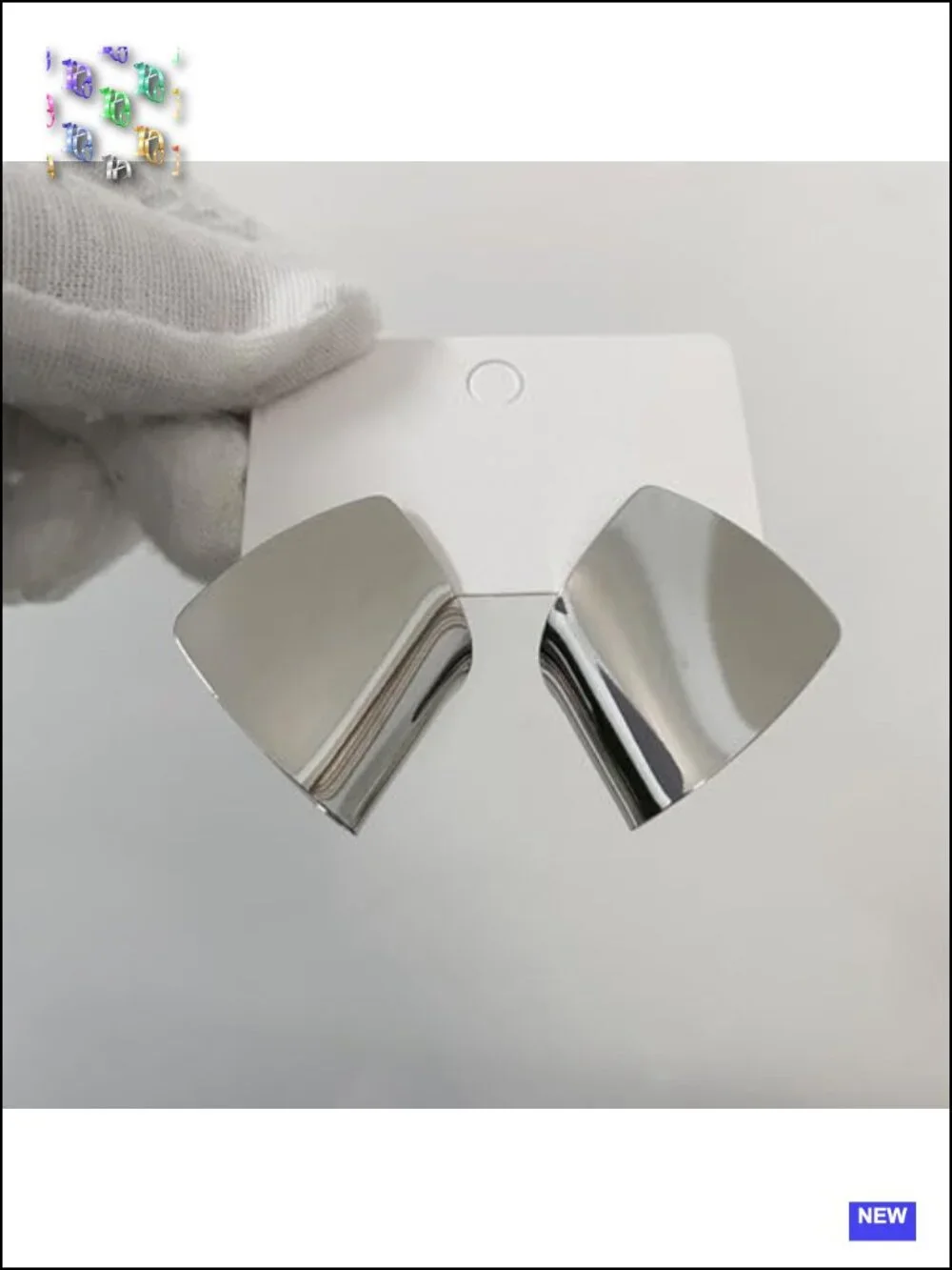 Abstract Geometric Statement Stud Earrings Hypoallergenic Brass